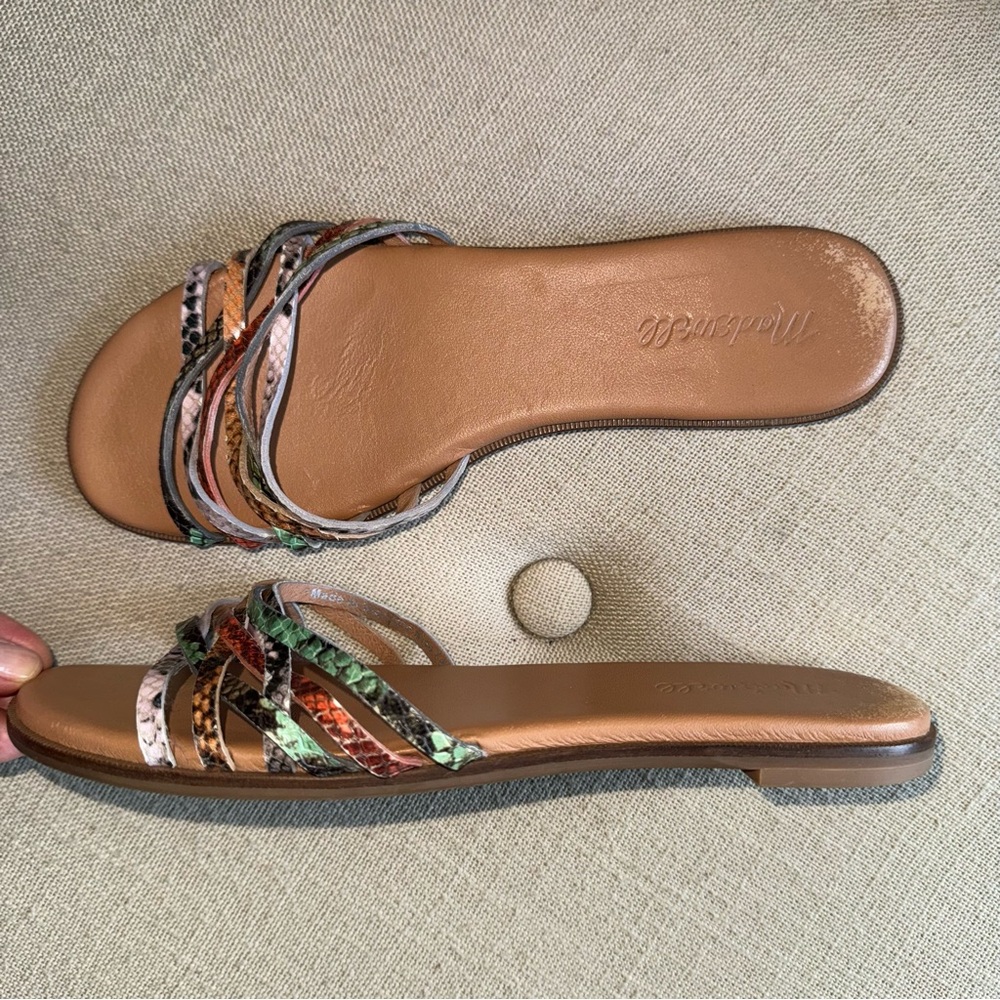 Madewell Tracie Crisscross Sandals 7.5 Leather